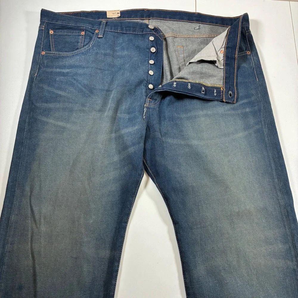 NEW Levi's 501 Original Fit Jeans 48x30 Blue Button Fly Straight USA Cowboy